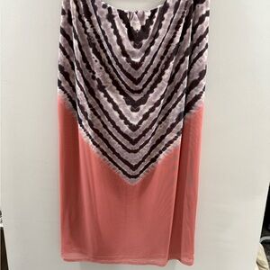 AFRM Pink and Black Tie-Dye Maxi Skirt